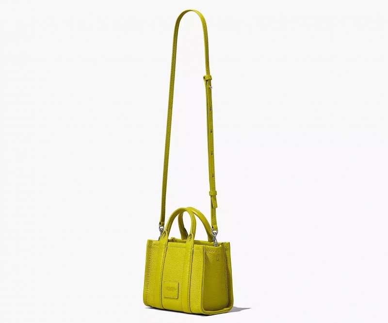 Green Marc Jacobs The Leather Mini Women's Tote Bags | VYIA-24359