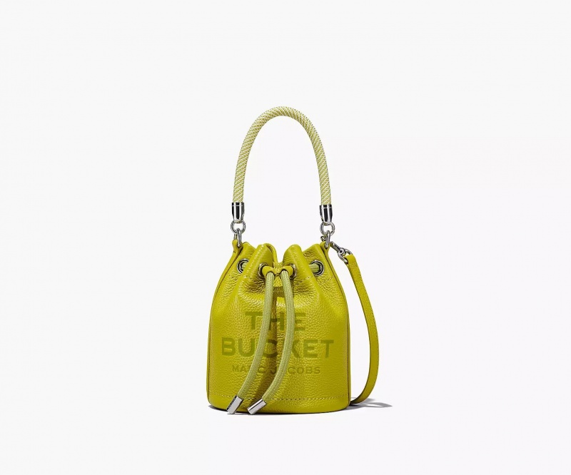 Green Marc Jacobs The Leather Mini Women\'s Bucket Bags | QFGC-04196