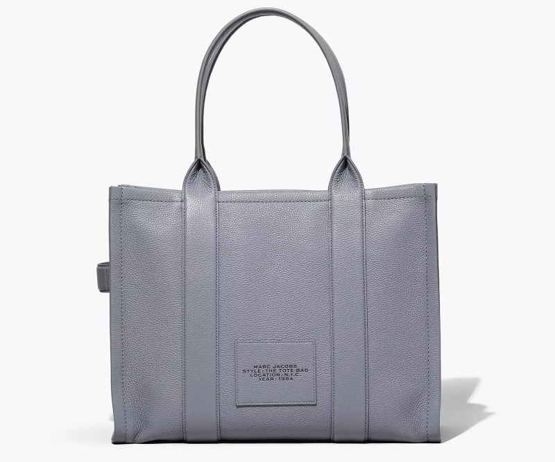 Grey Marc Jacobs The Leather Large Women's Tote Bags | CZVW-75941