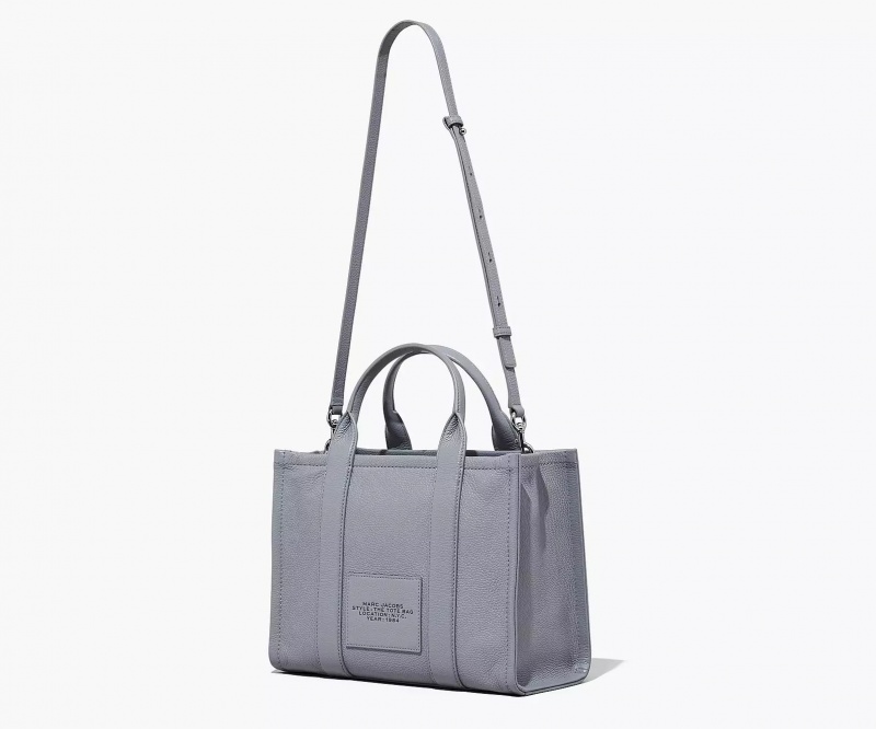 Grey Marc Jacobs The Leather Medium Women's Tote Bags | WHLT-84627