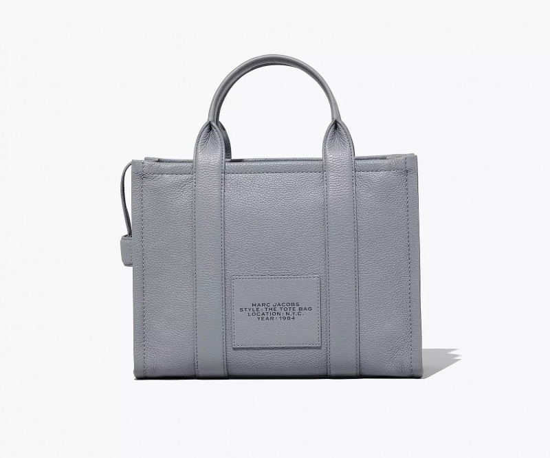 Grey Marc Jacobs The Leather Medium Women's Tote Bags | WHLT-84627