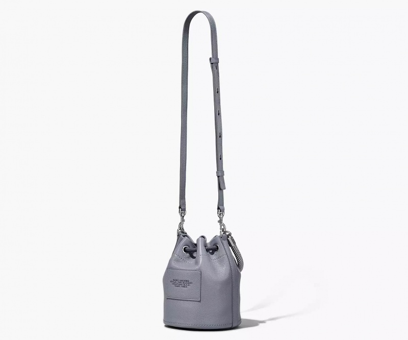 Grey Marc Jacobs The Leather Women's Bucket Bags | YFUS-34510