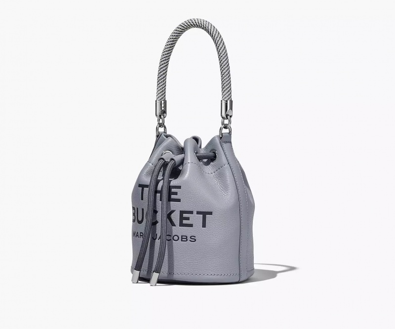 Grey Marc Jacobs The Leather Women's Bucket Bags | YFUS-34510