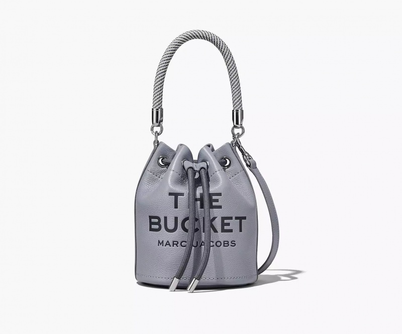 Grey Marc Jacobs The Leather Women\'s Bucket Bags | YFUS-34510