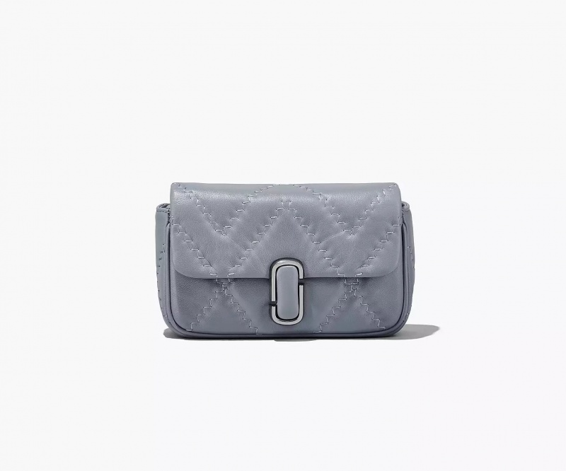 Grey Marc Jacobs The Quilted Leather J Women's Crossbody Bags | APLF-52307