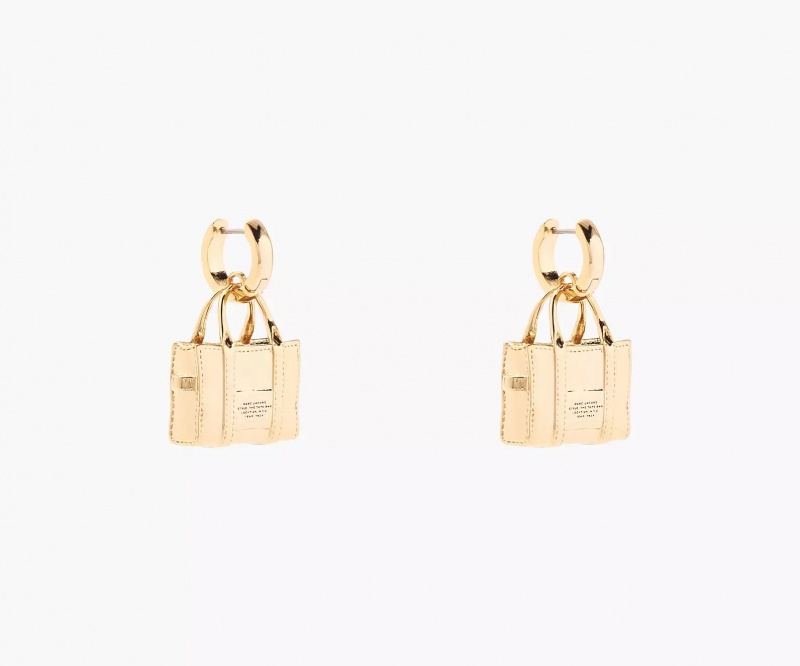 Light Gold Marc Jacobs The Charm Women's Earrings | MLKP-27065