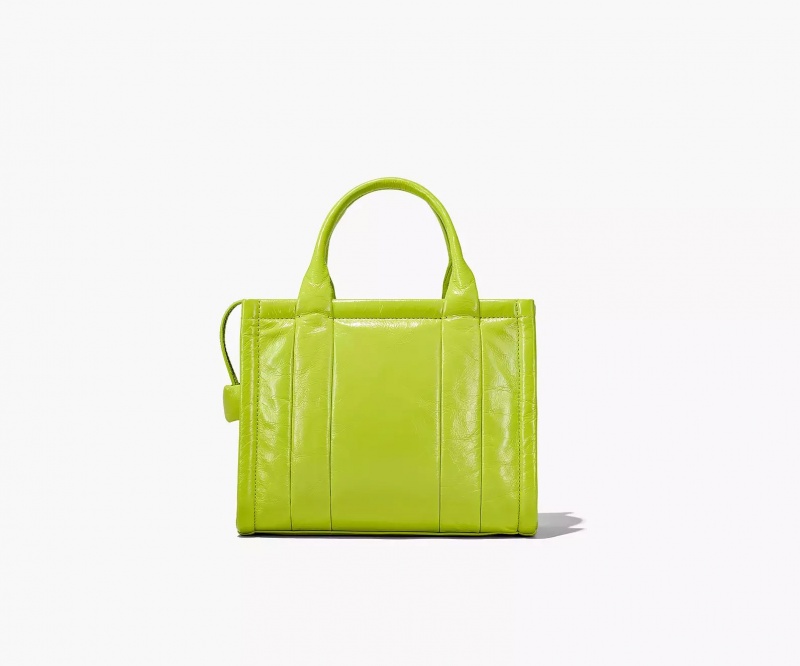 Light Green Marc Jacobs The Shiny Crinkle Leather Small Women's Tote Bags | BZGJ-82140