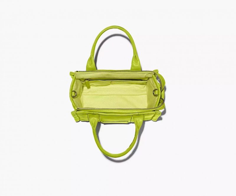 Light Green Marc Jacobs The Shiny Crinkle Leather Small Women's Tote Bags | BZGJ-82140