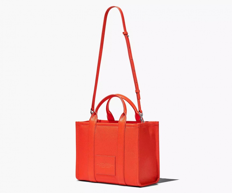 Orange Marc Jacobs The Leather Medium Women's Tote Bags | YWDH-80471