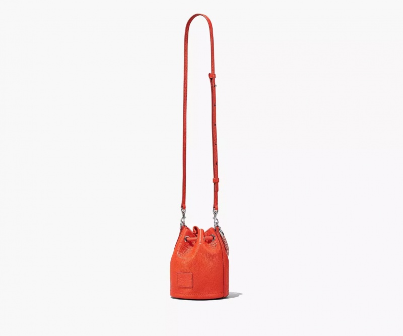 Orange Marc Jacobs The Leather Mini Women's Bucket Bags | VJFH-31270