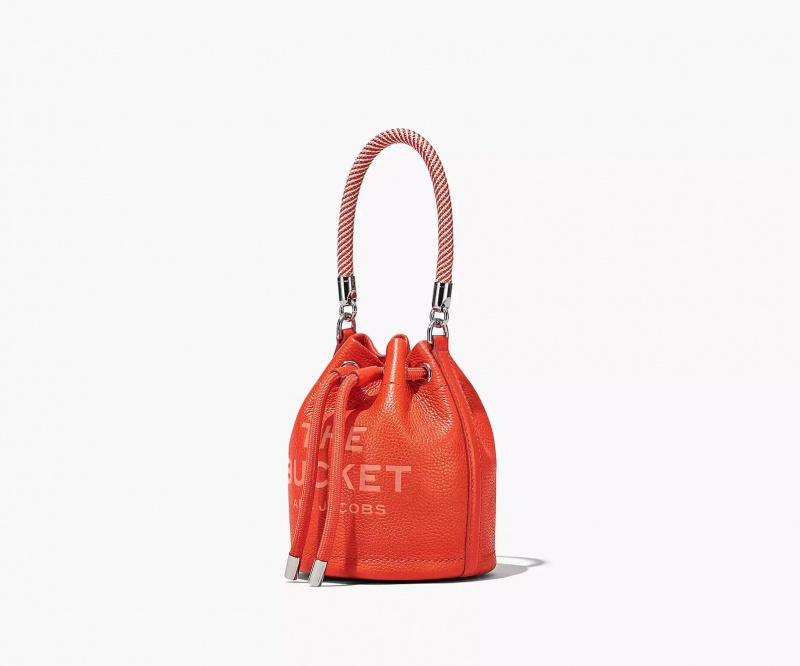 Orange Marc Jacobs The Leather Mini Women's Bucket Bags | VJFH-31270