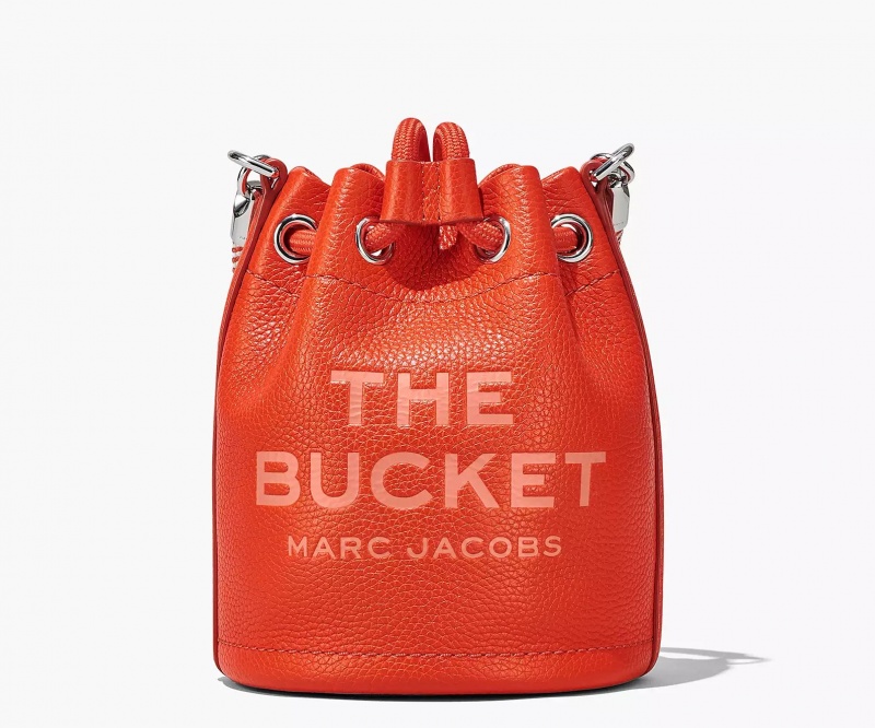 Orange Marc Jacobs The Leather Mini Women's Bucket Bags | VJFH-31270