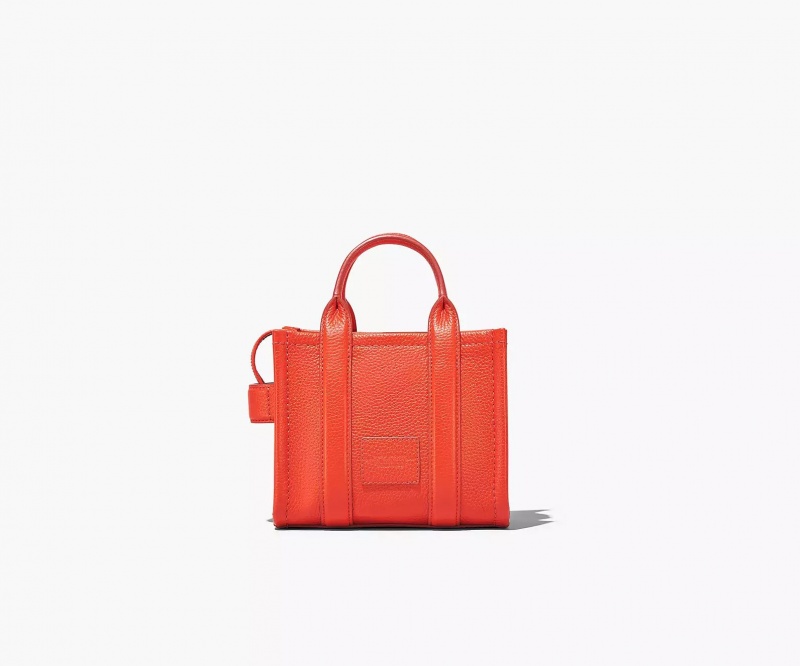 Orange Marc Jacobs The Leather Mini Women's Tote Bags | FHXJ-51934