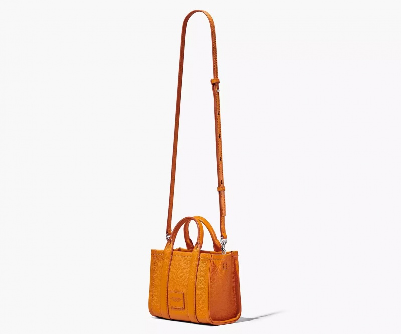 Orange Marc Jacobs The Leather Mini Women's Tote Bags | HVSM-53207