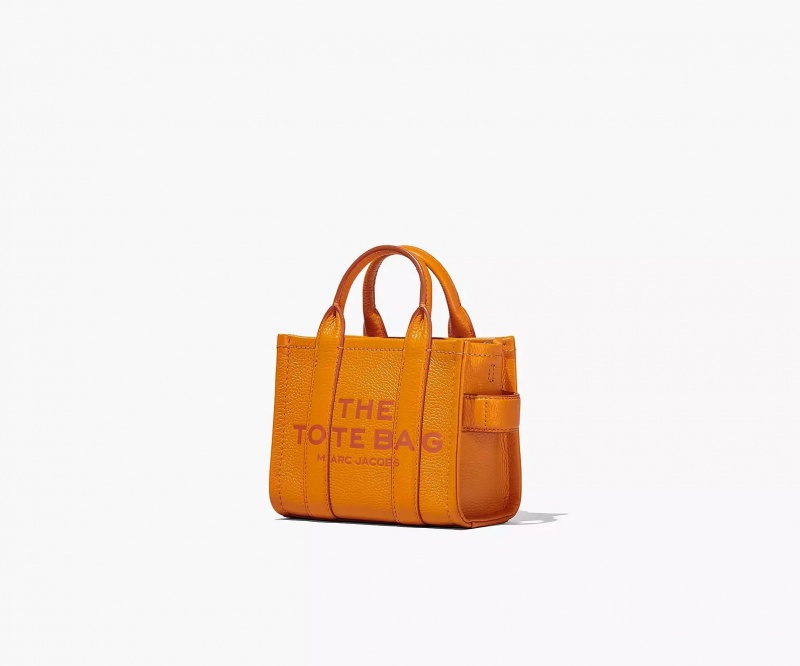 Orange Marc Jacobs The Leather Mini Women's Tote Bags | HVSM-53207