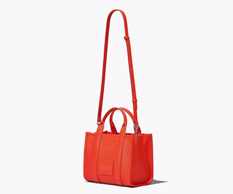 Orange Marc Jacobs The Leather Small Women's Tote Bags | WUNL-34185