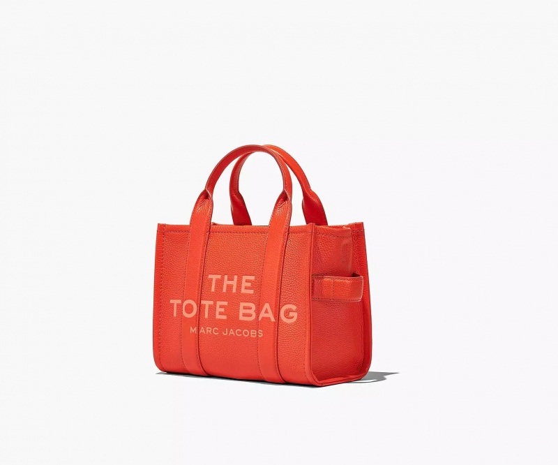 Orange Marc Jacobs The Leather Small Women's Tote Bags | WUNL-34185