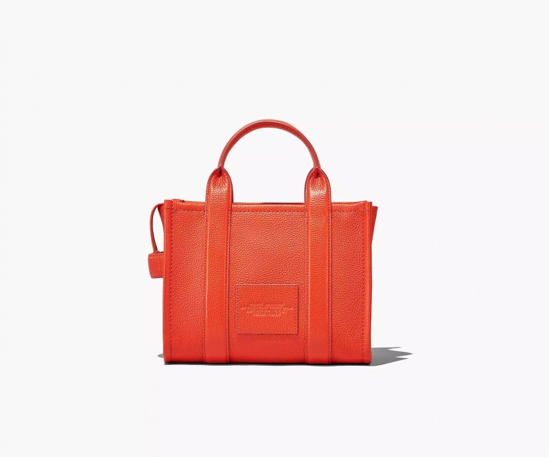 Orange Marc Jacobs The Leather Small Women's Tote Bags | WUNL-34185