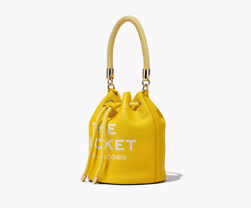 Orange Marc Jacobs The Leather Women's Bucket Bags | NXSP-18647