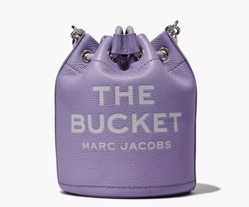 Purple Marc Jacobs The Leather Women's Bucket Bags | WGNC-67912