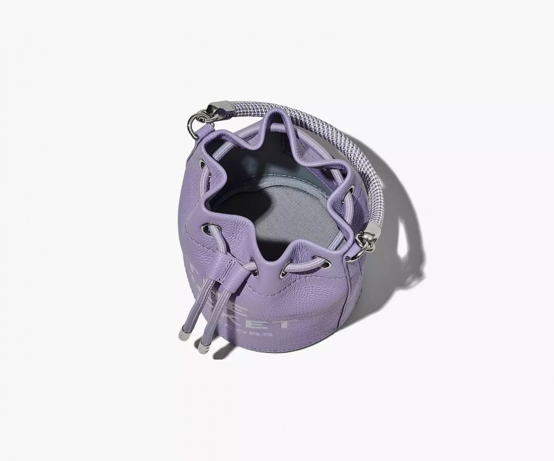 Purple Marc Jacobs The Leather Women's Bucket Bags | WGNC-67912