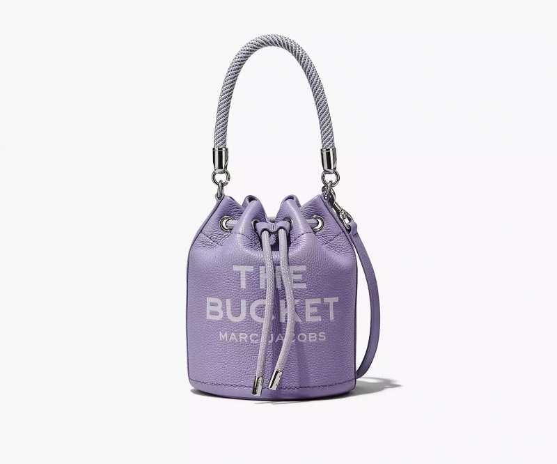 Purple Marc Jacobs The Leather Women\'s Bucket Bags | WGNC-67912