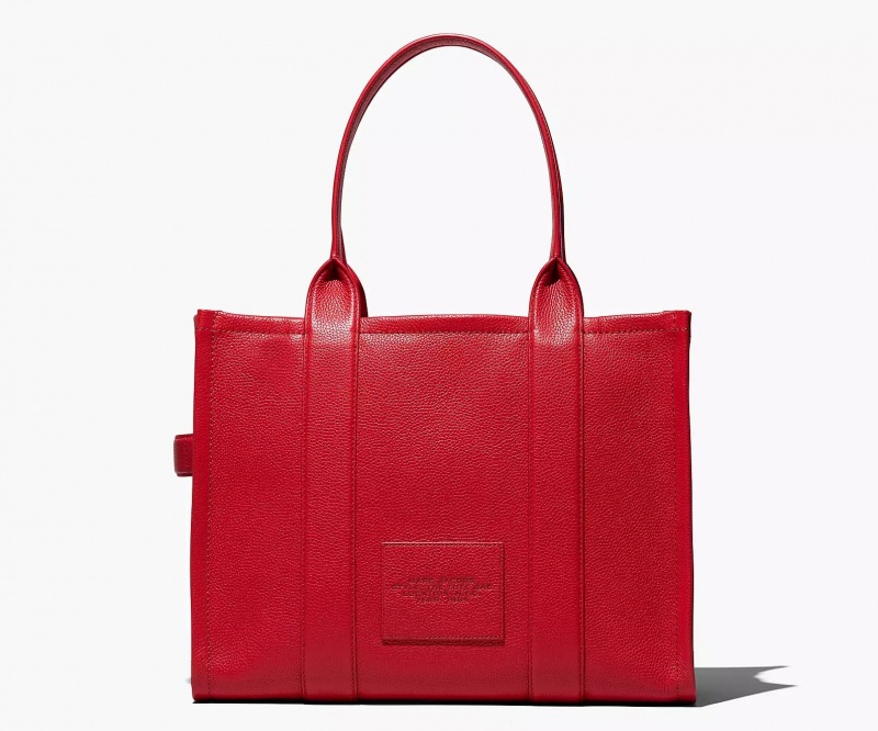 Red Marc Jacobs The Leather Large Women's Tote Bags | TQUY-52936