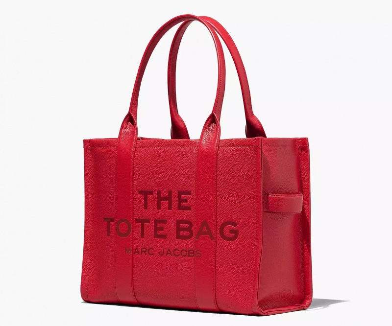 Red Marc Jacobs The Leather Large Women's Tote Bags | TQUY-52936