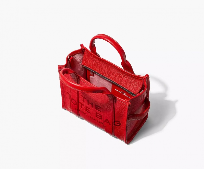 Red Marc Jacobs The Leather Small Women's Tote Bags | HCXW-18562