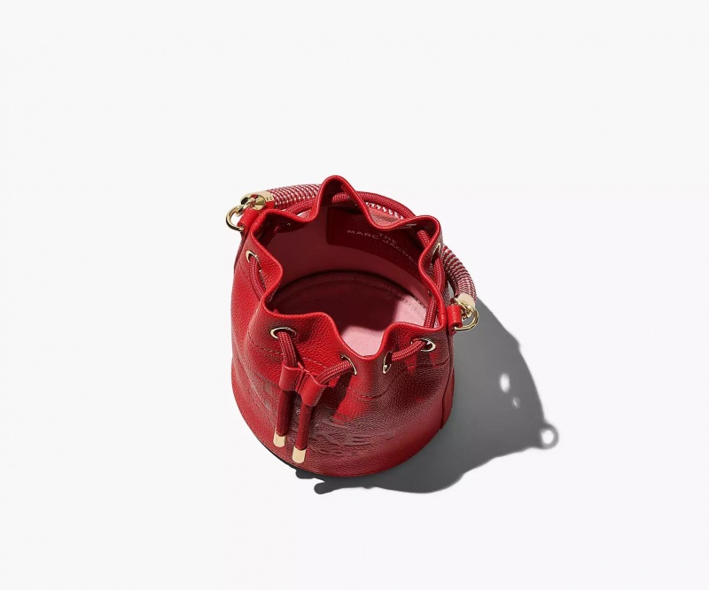 Red Marc Jacobs The Leather Women's Bucket Bags | RLHF-42518