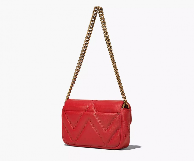 Red Marc Jacobs The Quilted Leather J Women's Crossbody Bags | WDCI-50812