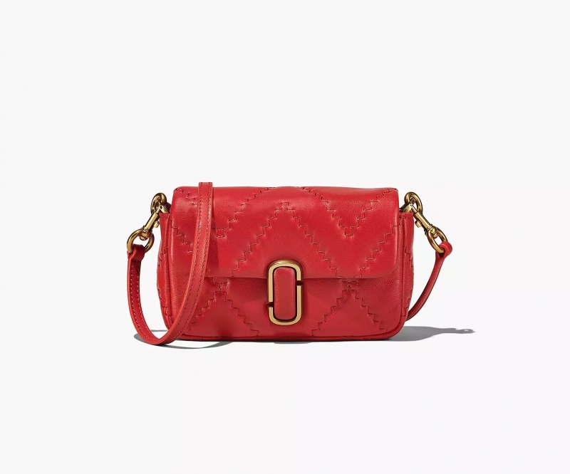 Red Marc Jacobs The Quilted Leather J Women's Crossbody Bags | WDCI-50812