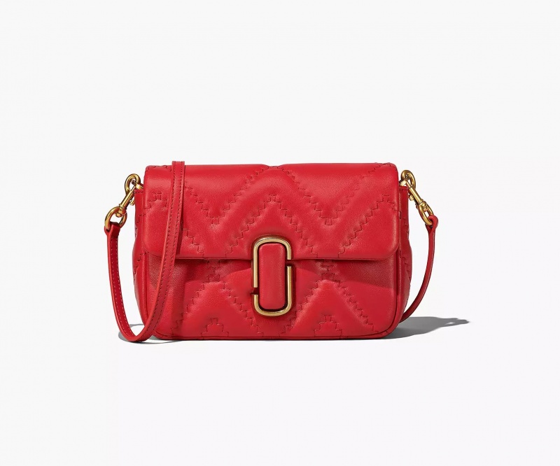 Red Marc Jacobs The Quilted Leather J Women's Shoulder Bags | XYTK-64179