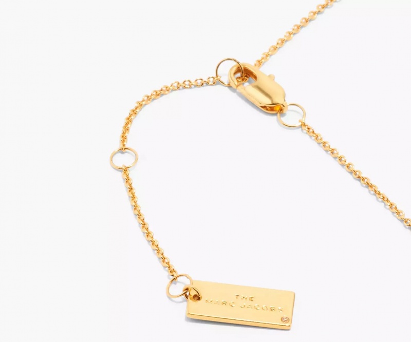 Red / Gold Marc Jacobs The Medallion Pendant Women's Necklaces | BCQF-96324