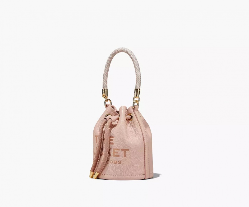 Rose Marc Jacobs The Leather Mini Women's Bucket Bags | JGBT-45728