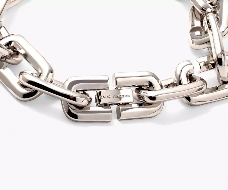 Silver Marc Jacobs The J Chain Link Women's Bracelets | NRLK-94651