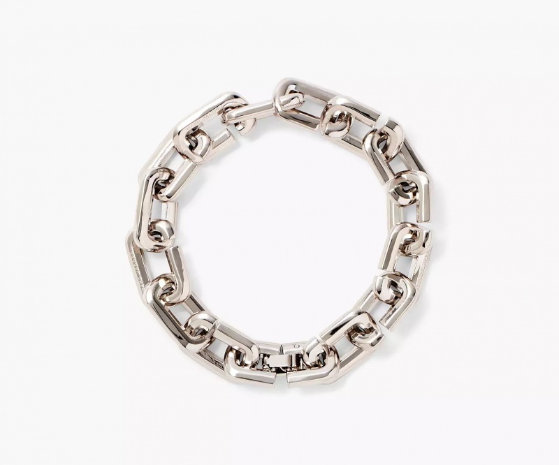 Silver Marc Jacobs The J Chain Link Women\'s Bracelets | NRLK-94651