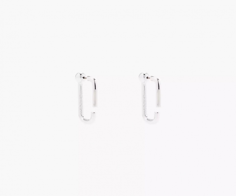 Silver Marc Jacobs The J Hoops Women\'s Earrings | JBCE-93861