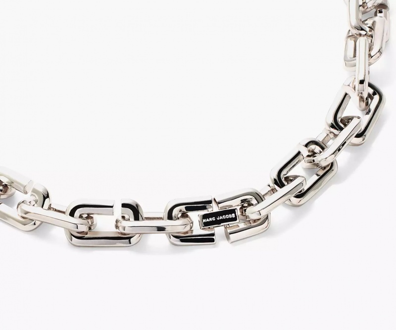 Silver Marc Jacobs The J Marc Chain Link Women's Necklaces | FOTR-84365