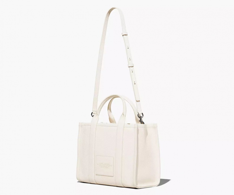 Silver Marc Jacobs The Leather Medium Women's Tote Bags | QPTR-24158