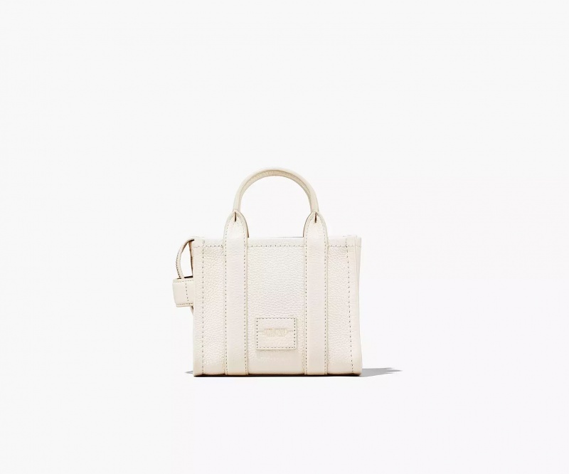 Silver Marc Jacobs The Leather Mini Women's Tote Bags | WAQL-95234