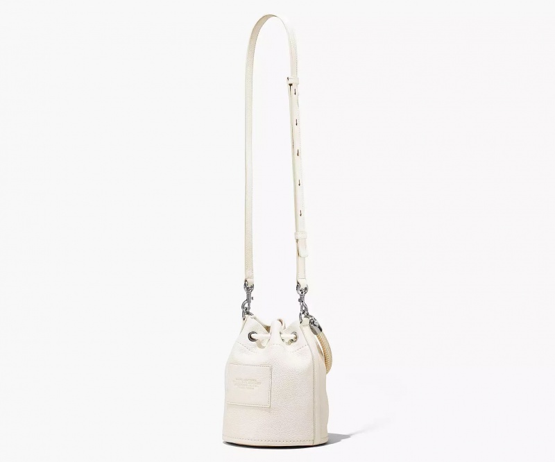 Silver Marc Jacobs The Leather Women's Bucket Bags | QUZL-68259