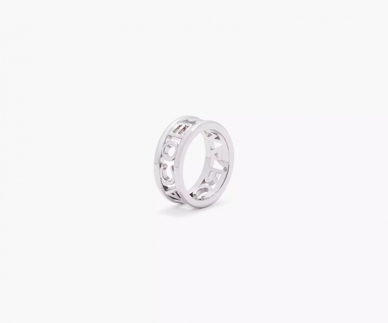 Silver Marc Jacobs The Monogram Women's Ring | RTWD-91042