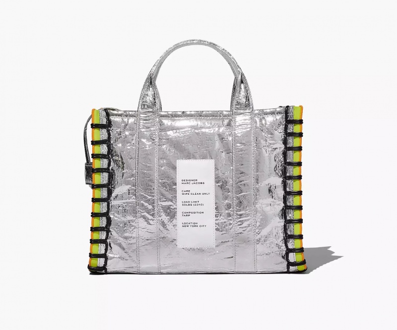 Silver Marc Jacobs The Tarp Medium Women's Tote Bags | JLYP-41593