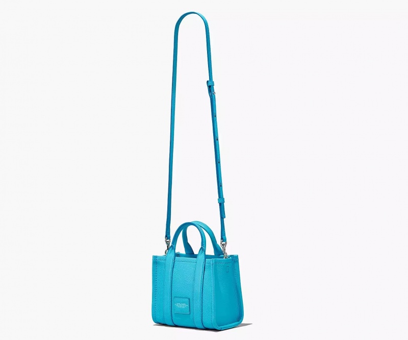 Turquoise Marc Jacobs The Leather Mini Women's Tote Bags | CUZN-76538