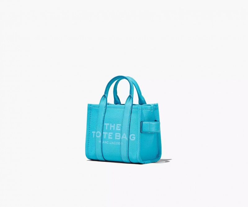 Turquoise Marc Jacobs The Leather Mini Women's Tote Bags | CUZN-76538