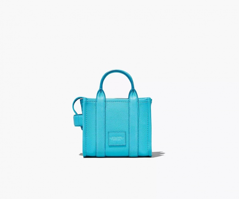 Turquoise Marc Jacobs The Leather Mini Women's Tote Bags | CUZN-76538