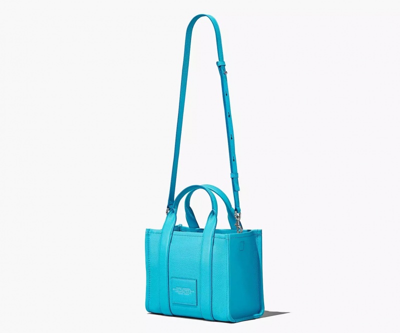 Turquoise Marc Jacobs The Leather Small Women's Tote Bags | EHZS-10892