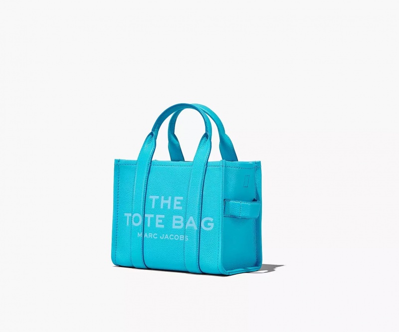 Turquoise Marc Jacobs The Leather Small Women's Tote Bags | EHZS-10892