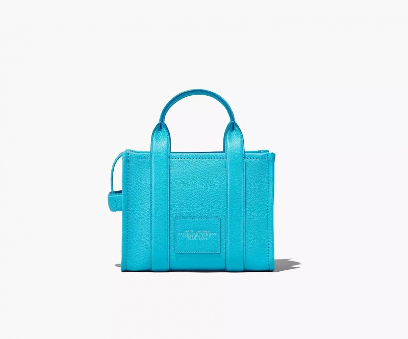 Turquoise Marc Jacobs The Leather Small Women's Tote Bags | EHZS-10892